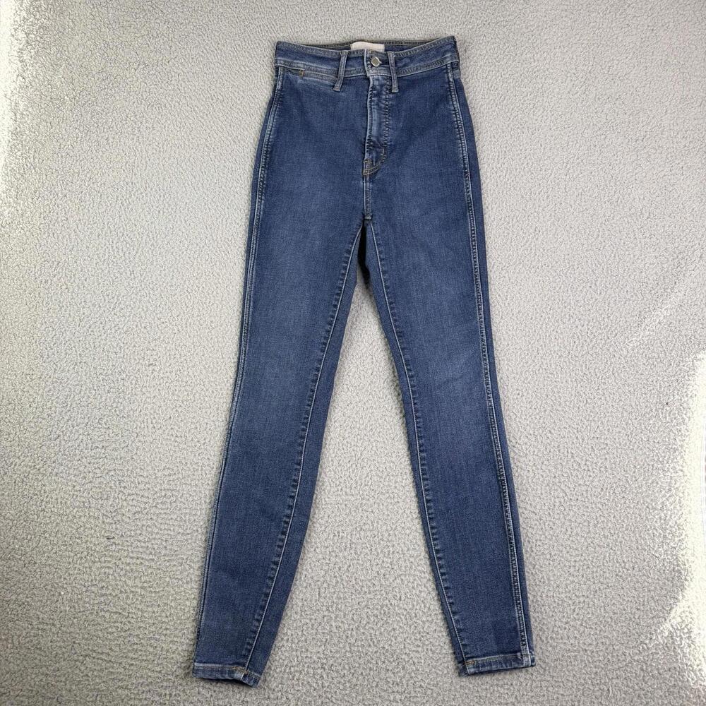 Everlane The Way High Skinny Jean Blue High Rise Stretch Organic Cotton 25x28